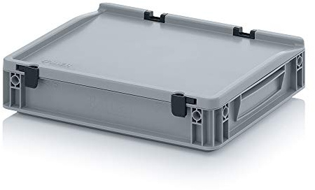 Auer Packaging Eurobox 40 x 30 x 9 cm con coperchio a cerniera