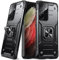 DASFOND Armor Hülle für Samsung Galaxy S21 Ultra 5G Case Militär Stoßfest Handyhülle [Upgrade 2.0] 360 Grad Metal Ring Ständer Schutzhülle [für Handyhalterung Auto Magnet], 6,8 Zoll, Schwarz
