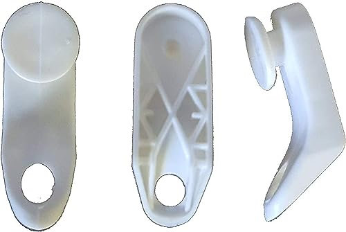 Ganchos deslizantes reforzados para cortinas con riel extensible de repuesto para cortina de plástico blancos, correderas americanas universales, originales Valiant Stanley Swiss Kirsh Acrimo 50