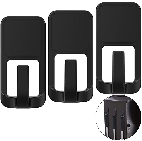 Magnetic Grill Hooks, Magnet Hooks for Grills, Rust Proof & Heavy Duty Outdoor Magnetic Hooks, Grills Magnetic Hooks for Barbecue Tool, Outdoor Hanging, Refrigerator, Grill, Kitchen, Black(3 Pack)