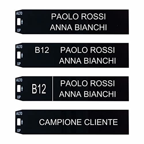 1 Targhetta porta nome citofono URMET ALPHA 1168/100 completa di incisione a fresa