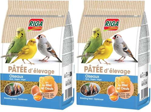 Riga - Pâtée d'Élevage pour Oisillons - Aliment Complémentaire aux Oeufs, Céréales, Miel, Graines et Protéines Végétales pour la Reproduction - 500 g