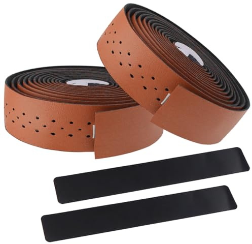 MOCNT Cinta de Manillar de Bicicleta PU Cinta de Manillar de Carretera Ciclismo Cinta de Esponja Autoadhesivas Absorción Impactos Cómoda Cinta para Manillar Marrón