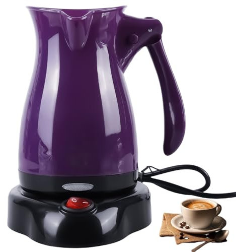 Behogan Cafetière électrique turque 500 ml 500 W, cafetière électrique, cafetière turque, cafetière électrique pour la maison, le bureau, le moka, le thé, les voyages