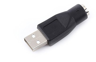 Generic USB Till PS/2 Adapter Kompakt Plug and Play Dual Connector för PC Tangentbord Mus Svart 2st