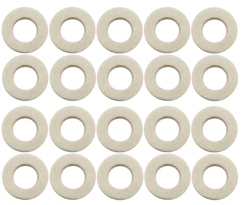 YARNOW Set 20 Cuscinetti in Feltro per Valvole Tromba, Rondelle Paraurti Silenziose per Trombone e Strumenti a Fiato, Kit Ricambio per Accessori Strumenti Musicali, Riduzione Rumore