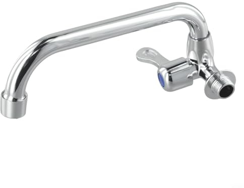 Yelvera Rubinetto da cucina in lega di zinco a foro singolo per uso purificatore di acqua fredda, rubinetto fissato al muro con caratteristiche di risparmio energetico e longevità