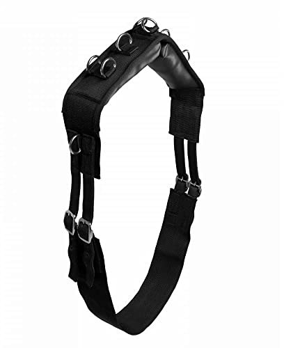 HORZE Longiergurt für Pferde, Nylon, Schwarz, F