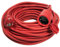 as - Schwabe Gummi-Verlängerungsleitung, 15 m H05RR-F 3G1,5 Kabel mit Schutzkontaktstecker und Schutzkontaktkupplung inkl. Schutzkappe, Verlängerungskabel 230V, 16A, IP44, Rot, 60215