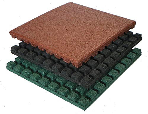 GARTENPIRAT Matelas de réception Tapis Anti Chute Vert 50x50 cm épaisseur 43 mm