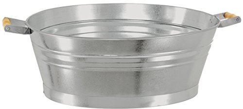 Dehner dekorativt badkar, ca 55 x 42 x 19 cm, zink, silver