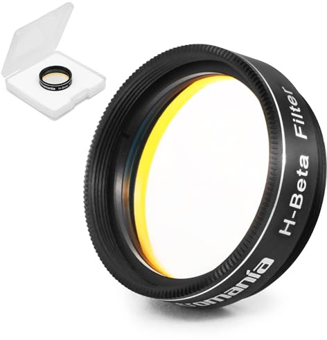 Astromania Telescope Filter, 1.25 inch Multi-Narrowband Galaxy Nebula H-Beta Filter for Astronomy Telescope, Metal Frame Telescope Accessories Light Pollution Filter