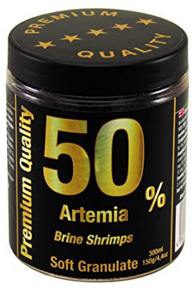 Premium Fischfutter Aquarium mit 50% Artemia [FÜR WACHSTUM & FARBENPRACHT] - sehr gut verträgliches Softgranulat [300ml] - Aquarienfischfutter, Kampffisch Futter, Garnelenfutter