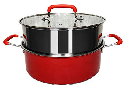 NO 28CM pentola di Acciaio Inox zuppa di Vapore bagnomaria Pan Doppia
