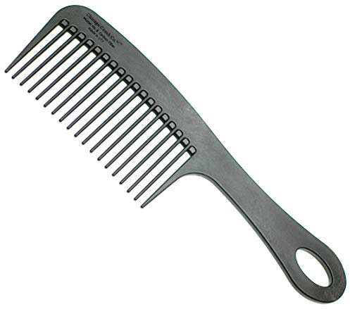 Chicago Comb Model 8 Carbon Fiber, Made in USA, Anti-static, Detangling & Shower comb, adds Lift & Volume, 21.5 cm (8.5 inches) long