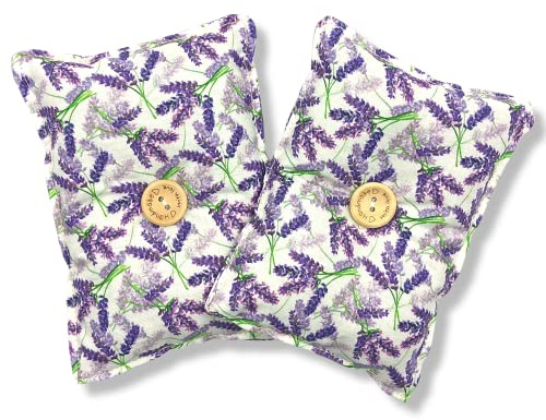Mini cuscino Dormi Bene - Lavanda (confezione con 2 unità) pieno di semi di lavanda bio - mettilo sotto al tuo cuscino o guanciale per conciliare il sonno, calmare i nervi e rilassarti. 13x10cm