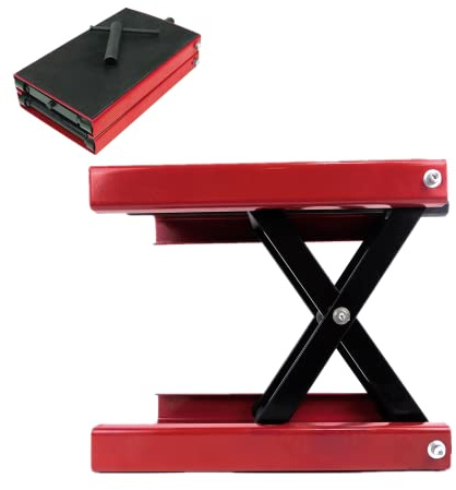 Motorcycle Scissor Lift, Motorbike Lift, Jack Scissor Hydraulic Lift, 1100 LB(500 kg) Stand Lift Jack, Heavy Duty Steel Motorcycle Repair Deck, Adjustable Height for Terrain Vehicle, Motorbike Repair
