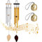 2 Stück Windspiele für Draußen Hängend 6 Rohre Wind Chimes Klangspiel mit 2 Stück Klingel, Chimes Metall Glockenspiel, Draußen Windspiele für Draußen Heimdekoration Geschenke Windspiel Garten