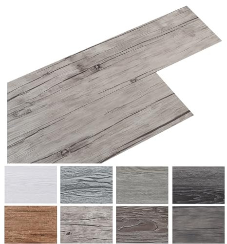 INMOZATA 5,02m²/ 36 Fliesen PVC Bodenbelag Selbstklebend Vinylboden Selbstklebend PVC Laminat -91,5 x 15,2cm -Dicke 2 mm Rutschfeste Wasserfest Schneidbar (Hellbraun)