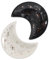 DEARBAG Juego de 2 Piezas de Plato de Joyería de Tazón de Luna Pequeño, Bandeja de Joyería de Cerámica, Plato de Llave, Plato de Anillo de Cerámica, Plato de Joyería de Cerámica Decorativa