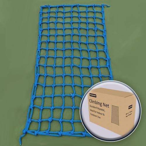 ANGRNMT Heavy-Duty Climbing Net with 6 Sizes - Perfect for Kids, Versatile on Balcony, Railing Polyester Fiber, Exquisite Craftsmanship (4ft x 8ft)