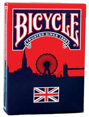 Bicycle® Carte da gioco Ambassador, 1 mazzo, finitura con cuscino d'aria, professionale, superba maneggevolezza e durata, ottimo regalo per collezionisti di carte, skyline di Londra, edizione limitata
