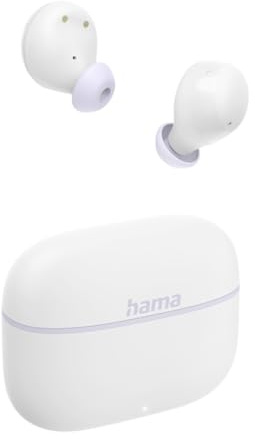 Hama Bluetooth Kopfhörer Freedom Buddy II (True Wireless, In Ear Kopfhörer, kabellos, 3 Equalizer, leichte Earbuds, 4g, mit Sprachsteuerung, Touch Control, Auto Pairing, mit Ladebox) weiß
