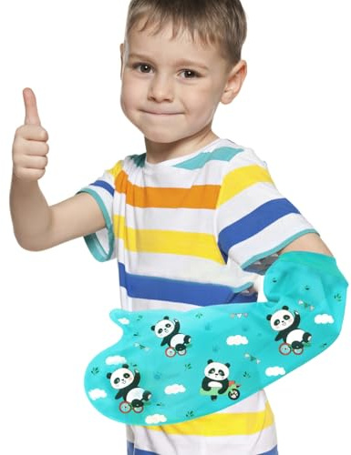 EuyiHlybt Protege Platre Bras Enfant (Motif Panda), Protection Platre Bras Enfant, Protections pour Plâtre, Protege Platre Piscine Doux et Confortable, Réutilisable Protege Douche pour Bandages