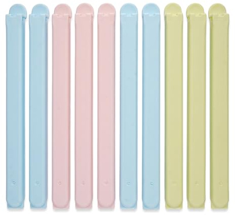10 Pièces Pince Sachet Alimentaire 20 cm, Clip Fermeture Sachet Alimentaire | Pince Fermeture Sachet Réutilisable, Matériau en PP, pour Snacks Chips Bonbons Chocolat Cuisine Voyages Bureau