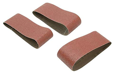 Black+Decker X33106-XJ - 3 Bandas de lija. 75 x 457 mm. Grano 100. Madera, pintura, barniz, yeso, metal y plástico. Larga Duración.