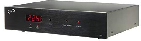 Dynavox HiFi-Netzfilter X7000B, Mehrfach-Steckdose mit 6 Steckplätzen, mit LED-Kontrollleuchte für korrekte Phasenlage und Display, schwarz