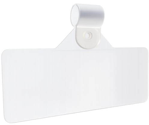 Gluposti 25 Plastic Wire Shelf Label Holder, Reusable Clip-on Adhesive Wire Rack Label Holder for Pantry Organization & Retail Display, 3 W x 1.25 H, Clear