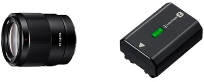 Sony Fe 35Mm F/1.8 | Obiettivo A Focale Fissa, Full-Frame, Grandangolare (Sel35F18F) & NP-FZ100 - Batteria originale ricaricabile per Fotocamere Alpha 6600, 7C, 7M3, 7RM3, 7RM4, 7SM3, 9, 9M2, 1