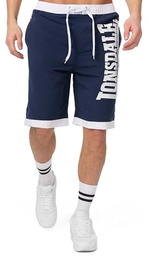 Lonsdale Clennell Short de Plage pour Homme, Bleu, XL