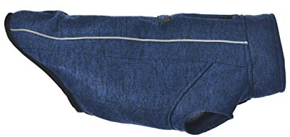 iEnergy™ OSC isolierende und warme Outdoor-Hundejacke mit Fleece-Innenfutter, windabweisender, ultraleichter und reflektierender Hundemantel, Ganzjahres-Hundeviespullover (Blau Klein)