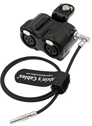 Alvin's Cables RED DSMC3 5 Pin a Doppio XLR Adattatore per RED V-Raptor | ARRI Alexa| Z-CAM-E2 Telecamera, 5 Pin Maschio a XLR 3 Pin Femmina Audio Breakout Box
