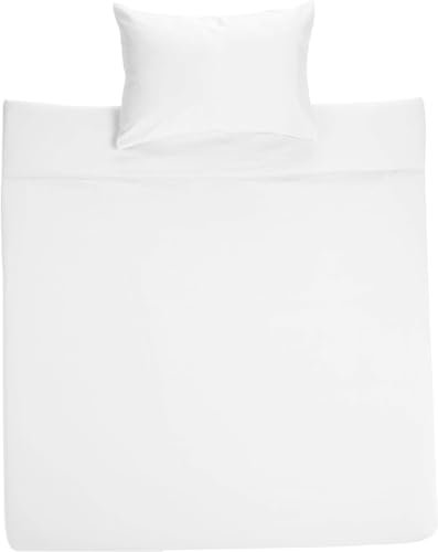 Sonive Bettwäsche 155x220cm Kissenbezügen 80x80cm *2, Bettbezüge 155x220cm 100% Bio Baumwolle, ÖkoTex Zertifiziert mit Eckbändchen Weich und Bügelfrei,Weiß