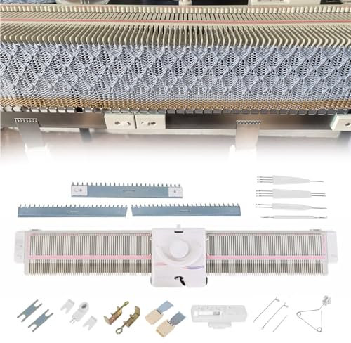 Kit macchina per maglieria,kit macchina per maglieria domestica LK150 calibro medio da 6,5mm con accessori,dispositivo per lavorare a maglia sciarpa/cappello,attrezzatura per maglieria a mano