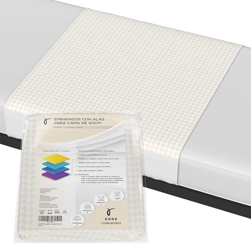 CONFORTNITE Empapadores Cama Adultos Lavables de Algodón Orgánico - 4 Capas Súper Absorbentes - 90 x 85 cm con Alas de 40 cm - Empapador Impermeable y Reutilizable (1 Unidad)