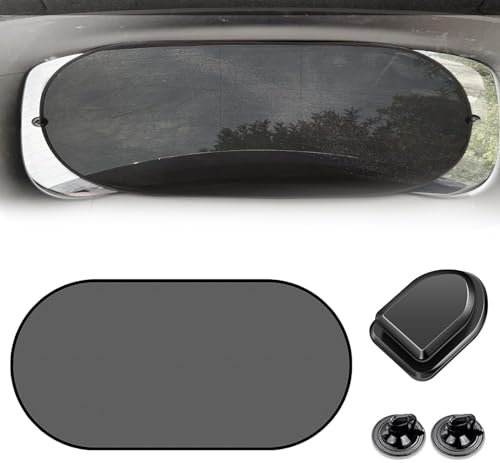 Parasole per Lunotto Posteriore Auto con Ventosa,Tendine Parasole Auto Bambini,Universale Protezione Solare E UV,Tendina Parasole lunotto Posteriore Con Ganci,Visiera per Lunotto in Rete Universale