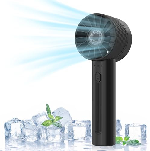 ITSHINY Ventilateur Portable à Main Puissant - Mini USB Rechargeable Avec 4 Vitesses - Léger Pour la Maison, le Bureau, les Voyages