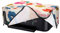 kwmobile Linen Printer Cover Compatible with Canon Pixma TS5150 / 5151 / MG 2555 Case - Colorful Flowers Dark Pink/Dark Blue/Cream