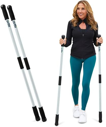 Walking Sticks for Women & Men - 2 Lightweight PVC Trekking Poles with Carrying Case - Ideal for Hiking, Fitness, and Outdoor Adventures (2.2lbs)