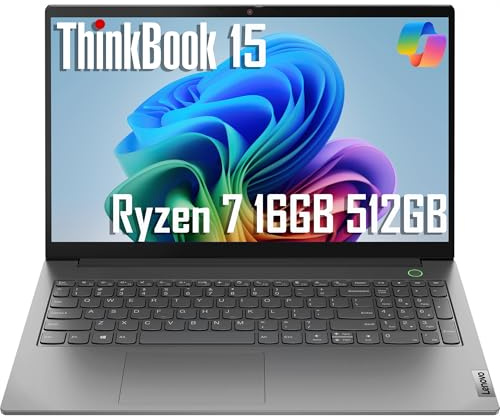 Lenovo ThinkBook 15 Gen 4 Business Laptop (15.6 FHD Anti-Glare, 16GB RAM, 512GB SSD, AMD Ryzen 7 5825U (> Intel i7-1165G7)) Fingerprint, FHD Webcam w/Shutter, Military Grade, Ethernet, Win 11 Pro