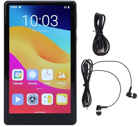256 GB MP3 MP4-spelare med Bluetooth och WIFI, Android 11 MP3 MP4-spelare med 5,0-tums Pekskärm och Högtalare, MP3-musikspelare med FM-radio, Inspelning, E-bok