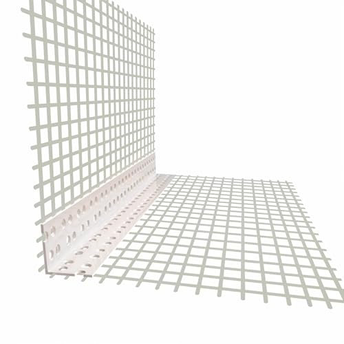 doitBau Angolo di protezione angolare in tessuto – angolo di protezione bordi – PVC rigido con rete di rinforzo in fibra di vetro – 100 x 150 mm ciascuno 2,4 m 100 asta 240 m per isolamento facciata