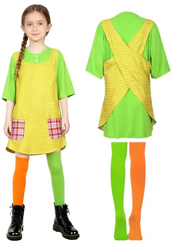 Costume Bambina Carnevale, Costume Travestimento Bambina, Abbigliamento da Ragazza Birichina per Halloween Costumes di Carnevale, Festa a Tema e Altro Ancora