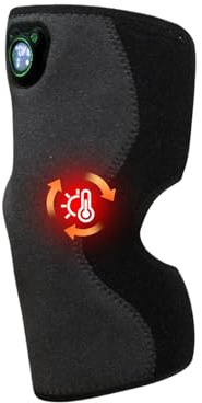 Genouillère chauffante | Masseur avec 6 modes de vibration | Genouillère chauffante – pour homme âgé, corps, bras, coude, jambe, épaule, crampes