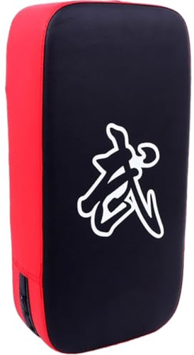 Abaodam Protection de Boxe Épaisse en PU Coussin de Blocage Noir et Rouge Bouclier de Coup de Pied pour Entraînement Muay Thaï et Arts Martiaux Équipement de Kickboxing Professionnel