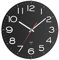 TFA Dostmann Analoge Wanduhr Schwarz mit Weißen Ziffern, 60.3509, Funkwanduhr Ø31 cm, Modernes Design für Wohnzimmer, Küche, Büro, mit Sekundenzeiger